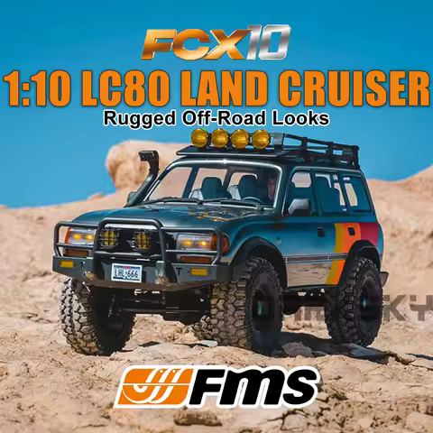 FMS FCX10 LC80 Land Cruiser 1/10 RC Electric Remote Control Model Car Rock Crawler Adult Children's