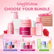 [BEST SELLER]Glad2Glow 6pcs Basic Skincare Set with Serum+Moisturizer*2+Cleanser+Toner/Eyecream+Clay