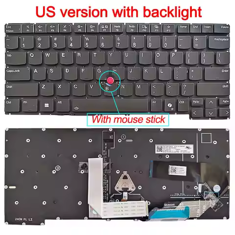 US Notebook Laptop Keyboard For Lenovo Thinkpad T14S Gen 5/T14S Gen 6/P14s Gen 5/T14P GEN2 backlit