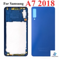 For Samsung Galaxy A7 2018 A750F SM-A750 Middle Frame A750F Battery Back Cover Rear Door Housing Cas
