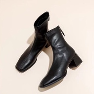 35-42Square Head Chunky Heel High Heel Short Boots Female plus Size