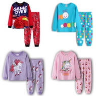 Unicorn Girls Long Sleeve Pajamas Kids Cotton Pjs Pants Sleepwear