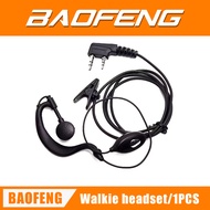 Baofeng 2 Pin Mic Headset Earpiece Ear Hook Earphone Radio Headset Radio Headset