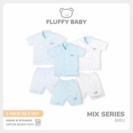 FLUFFY Short Sleeve Shirt Set (3 Pieces) SBD3X BRU123