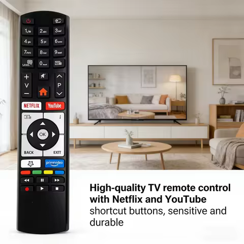 RC4318 RC4390 TV Remote for Vestel Finlux Telefunken Edenwood 4K Smart TV, No Programming Needed