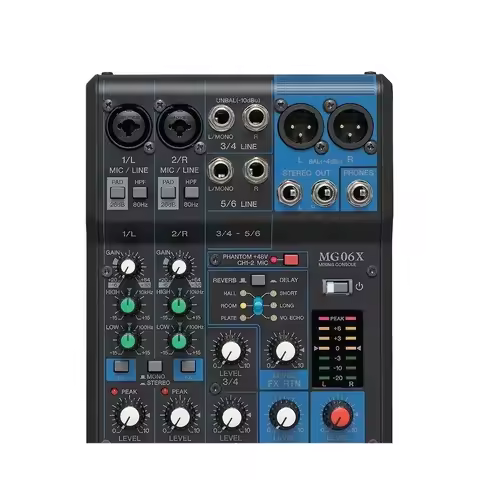 MG06X professional 6-channel mixing console imported from Japan
