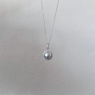 JYNJU [KARSYN II] Saltwater Akoya Pearl Pendant Necklace (Round 9mm)