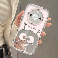 For HONOR X9B 5G/HONOR X9C Smart Phone Case happy Briquettes Mirror Case Lens All-Inclusive Protecti