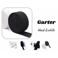 Black & White Garter/Elastic Strap 1cm - sold per 40yards/20yards and 10yards Elastic Strap