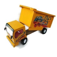 Miniatur mobil truk dump kayu mainan / mobil mobilan truk mainan anak