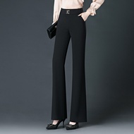 bootcut pants seluar bootcut woman slack bootcut woman Knitted Flared Pants - High Waist Loose Fit M