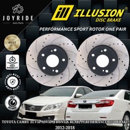 ILLUSION TOYOTA CAMRY ACV50 ASV50 (2012~2018) FRONT & REAR ILLUSION DISC BRAKE ROTOR SPORT SLOTTED &
