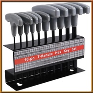 [chasoedivine.] 10PCS Imperial Hex Key T-Handle Set 3/32"-3/8" T-Handle Allen Wrench Set with Storag