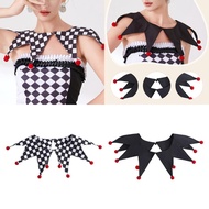 [lzdxwcke3pu] Halloween Clown Collar, Jester Costume Accessories, Decorative, Jesters Neckwear