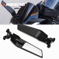 ดัดแปลงรถจักรยานยนต์กระจก Wind Wing ปรับหมุนกระจกมองหลังด้านข้างสำหรับ Kawasaki ZX6R ZX636 ZX7R ZX9R