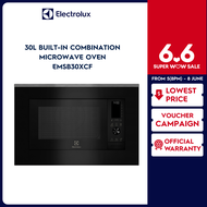 [New] Electrolux EMSB30XCF 60cm UltimateTaste 900 Built-in Convection Microwave Oven 30L Capacity with 2 Years Warranty