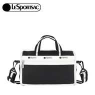 ||Lesportsac MINI DUFFEL CROSSBODY Tubular Shoulder Bag-Piping Night Black