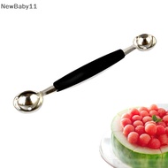 NB  Melon Watermelon Ball Scoop Fruit Spoon Ice Cream Sorbet Stainless Steel Double-end Cooking Tool Kitchen Accessories Gadgets n