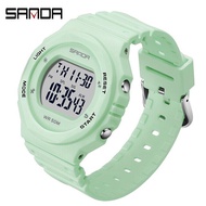 ⌚ 2023 SANDA Watches For Women Electronic Women's Watches Brand Luxury Fashion LED Digital Ladies Watch Waterproof Classic Watch