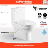 sgPlumbMart Toilet Bowl WC 2-Piece WC Model S Trap Water Closet Close Coupled Toilet V339