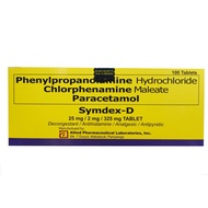 SYMDEX-D Paracetamol+Phenylpropanolamine+Chlorphenamine 325/25/2mg