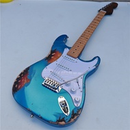 Retro Used 6 Strings Single Wave Electric Guitar,Alder Body&Roasted Maple Neck HG693