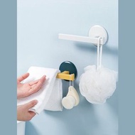 衛生間掛毛巾架 免打孔吸盤壁掛毛巾架 浴室毛巾掛架牆上掛桿 #0066