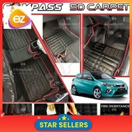 Perodua Myvi 2018 Customized fit 5D Car Floor Mat Carpet