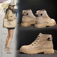 Genuine Leather Retro Martin Boots - Women's Short Boots | Fall/Winter 2025