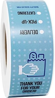Quality Seal Labels for Delivery Pick Up Catering Food Safety Stickers 2.25" x 6.75" 500 Total Label