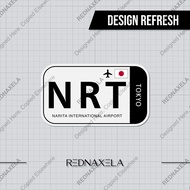 Narita International Airport Code NRT Sign Sticker