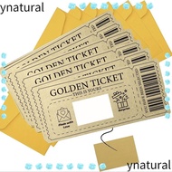 YNATURAL Golden Ticket Scratch- Card, Scratch  Ticket with Envelope Concert Ticket,   Raffle Gift Pa