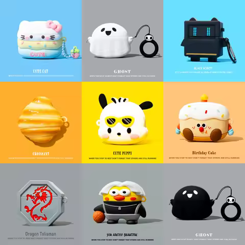 For Shokz OpenDots2 One E310 E320 Earbuds Silicone Case Cute Cartoon Cat Protective Cover Soft Shock