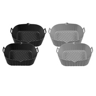 V0Air Fryer Silicone Pot with Handle, 8.6 Inch Reusable Air Fryer Liners Heat Resistant Non-Stick Air Fryer Basket