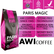 AWI KOPI PARIS MAGIC BLEND 1 Kg | Arabica Robusta | Premium Cafe Blend|  Ground   Specialty| Single 
