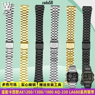 Suitable for casio casio AE1200/1300/1000 AQ-230 LA-680 Stainless Steel Watch Strap Accessories+P66