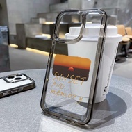 Compatible for IPHONE 6S 7 8 PLUS X XS XR 11 12 13 14 15 MAX PRO sunset transparent Acrylic TPU phon