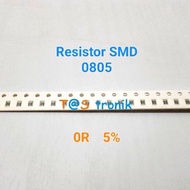 10PCS SMD Resistor 0 Ohm Resistor 0805 0R SMD 0805 resistor jumper