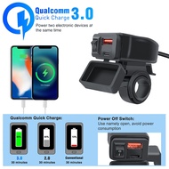 Kebidumei 48W USB Motorcycle Charger QC3.0 18W PD30W Waterproof Handlebar Charging Bracket Motorcycl