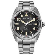 Citizen Mens Eco-Drive Weekender Garrison Field Watch in Super Titanium Super Titanium/Black Dial