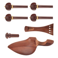 4/4 Violin Kit Full Size Violin Accessories Rosewood Violin Peg Tailpiece Chin Rest End Pin (4/4)