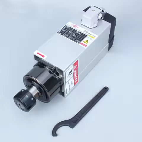 1pc 220V 2.2kw Square Air cooled spindle runout-off 0.01mm,Spindle motor,for Ceramic bearing,Engravi