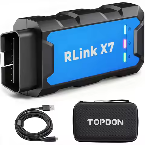 TOPDON RLink X7 J2534 Pass-Thru Device, OEM Programming & Diagnostic Tool, Supports 8 Brands, CAN-FD