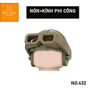 Swat army assembly toy, military assembly model - WW2 pilot hat + glasses No.432