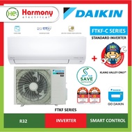 (SAVE 4.0) DAIKIN 1.0hp - 2.5hp Standard Inverter Air Cond FTKF-C Series PWP Install Klang Valley ( 