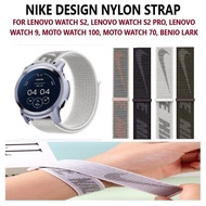 [Ready Stock] Fashion Nike Nylon Strap Band for Smart Watch Lenovo S2 / S2 Pro / Lenovo Watch 9 / Mo