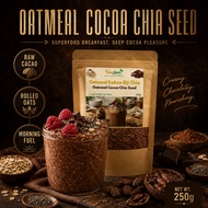 [B1G1] 500G Oatmeal Cocoa Chia Seeds - Low Kcal Chocolate Instant Oats High Fiber Meal Replacement