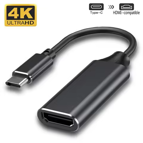 Type C To HDMI-Compatible Adapter Cable USB C 4K USB 3.1 HDTV Converter Cable For Projector PC MacBo