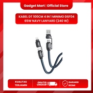 Cable DT 100CM 4 IN 1 MINIMO DSF04 65W NAVY LANYARD (240 W)