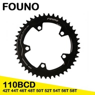 FOUNO 110BCD Chainring 12 Speed Round 5 Bolt Narrow Wide 38T 40T 42T 44T 46T 48T 50T 52T 54T 56T 58T Chain Ring